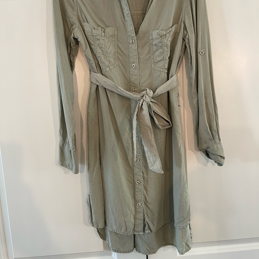 Anthropologie Green Cargo Dress Size Medium - Picture 2 of 10